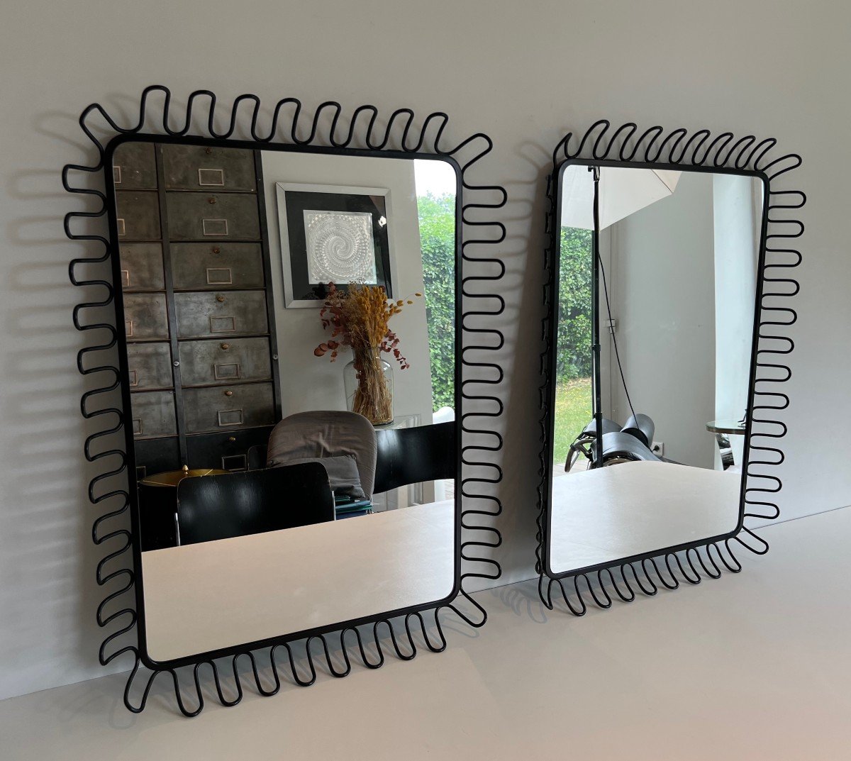 Pose miroir mural moderne